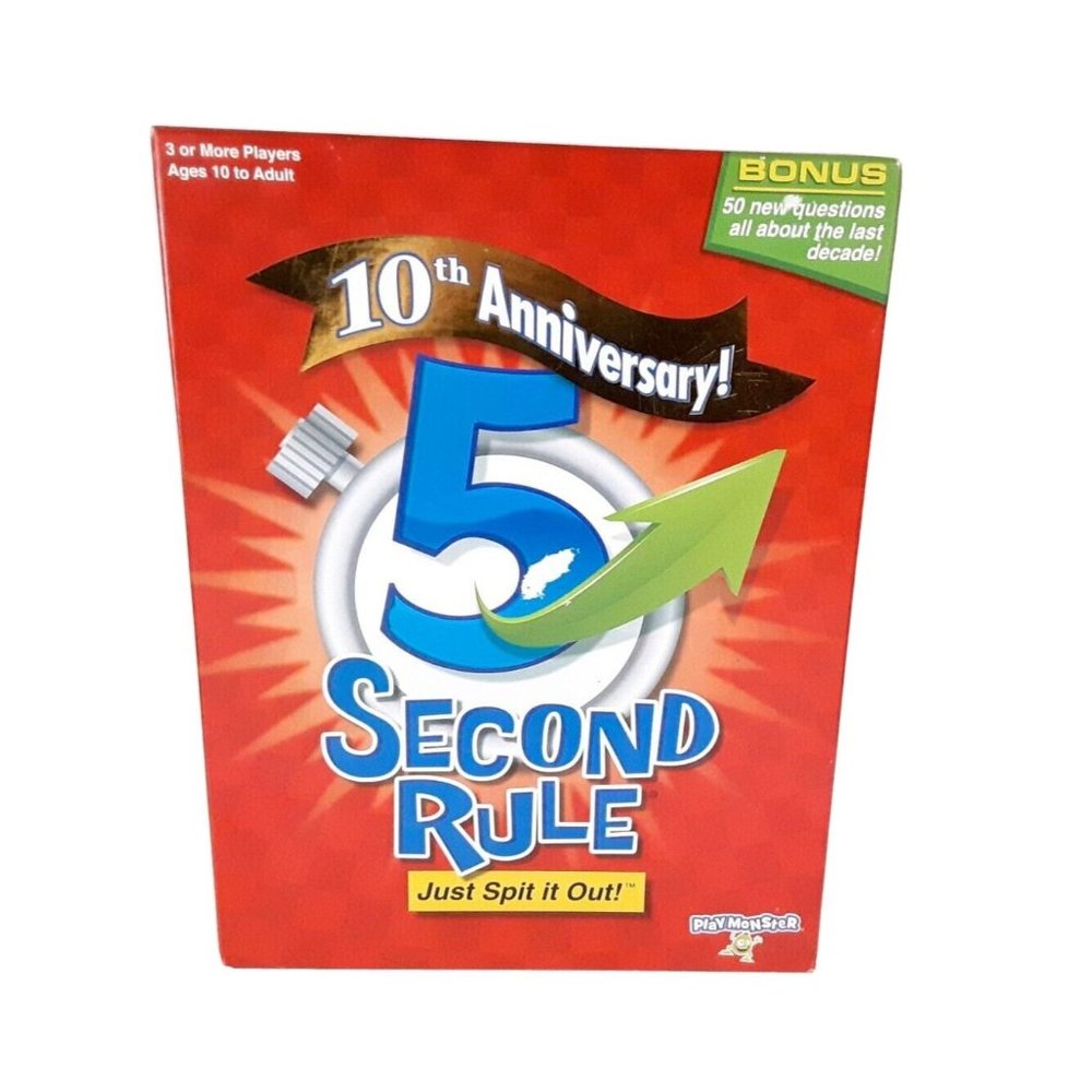 PlayMonster 5 Second Rule‎ Game 10th Anniversary Edition Family Game New …